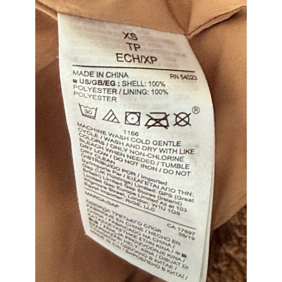 Gap Brown Sherpa Teddy Overcoat Coat XS - Picture 4 of 5